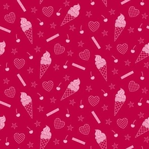 Choose Joy Ice Cream - SMALL - Mono Cherry Red
