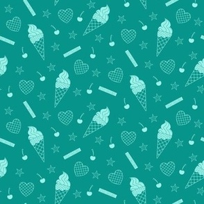 Choose Joy Ice Cream - SMALL - Mono Teal Green