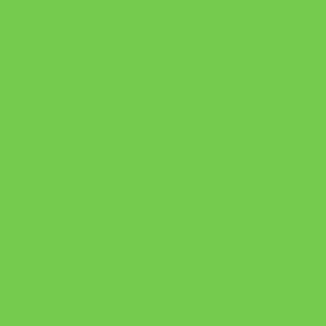 Plain Bright Kelly Green Solid - Shamrock Green - #75CB4E