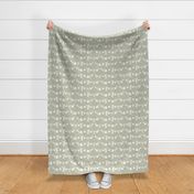 Laundry Day Line Drying, Olive Green