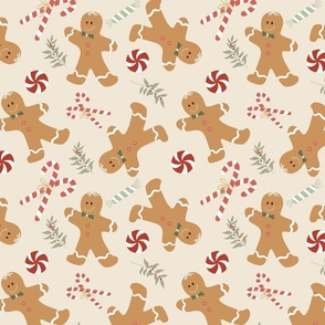Christmas Time - Gingerbread Man - Beige
