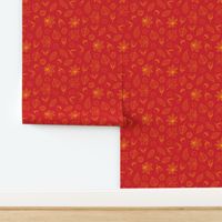 Autumn Leaves - SMALL - Orange Red