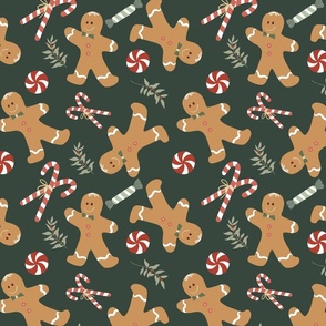 Christmas Time - Gingerbread Man - Green