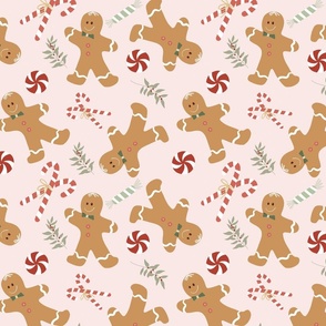 Christmas Time - Gingerbread Man - Pink
