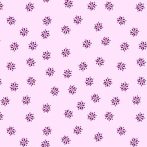 Jam Teardrop Flowers on Light Pink