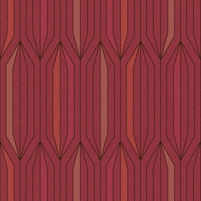 Art Deco Style Prisms in Red