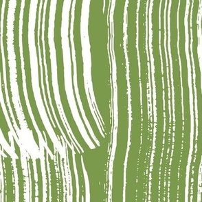 Brushed - Hand Painted Brushstrokes spring green and white large scale 24in