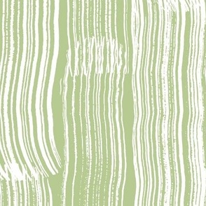 Brushed - Hand Painted Brushstrokes soft sage green and white large scale 24in
