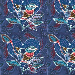 Batik_Blue Haze_love bird _150