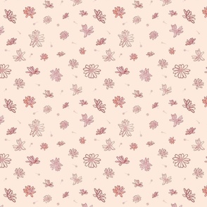 Just Daisies in Pastel Pink Purple _ SMALL