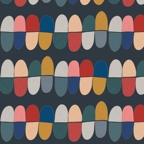 Retro Pills Abstract Painting - Small Scale