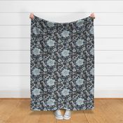 Victorian Chintz Floral-textured charcoal bkgrd