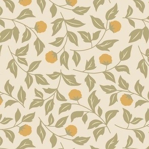 Floral Vines in Cream