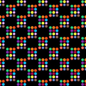 Color Dots Rainbow Code Grid
