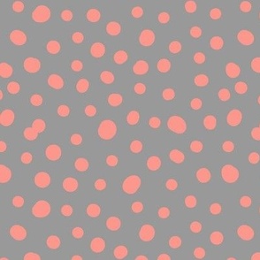 Coral Dot - Gray