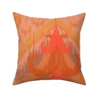 IKAT. Peach shades. Large Scale. 