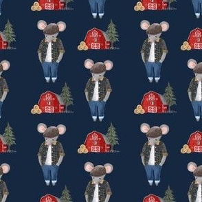 farm mouse navy 3 inch small
