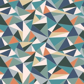 Fractal Triangles - Multi-color - Small Scale
