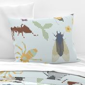 Cross stitch Insects Larger Scale