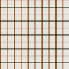 Small / Spring Meadow Floral Buffalo Check Plaid - Earth Tones