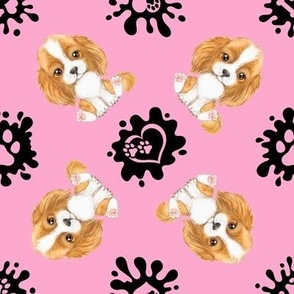 Puppy Love 6 Spaniel Pink