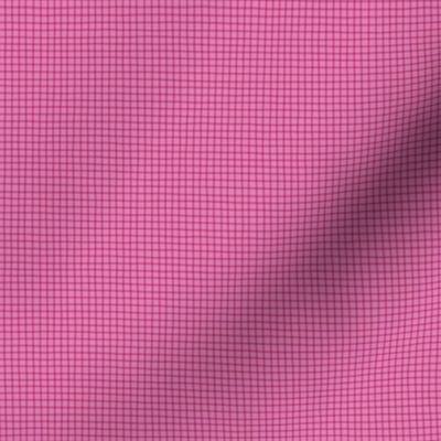 Simple Monochrome Hand Drawn Grid Blender Print - Fuchsia Bright Pink -  8x8 inch - Medium Scale