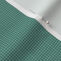 Simple Monochrome Hand Drawn Grid Blender Print - Aqua Turquoise  - Small Scale