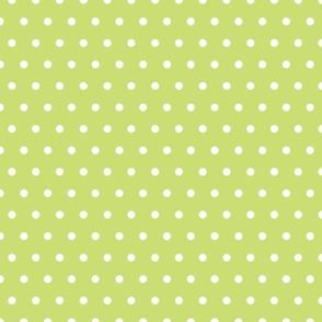 Lucky Day Lime Green Polka Dot 12 inch