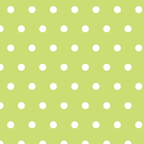 Lucky Day Lime Green Polka Dot 24 inch