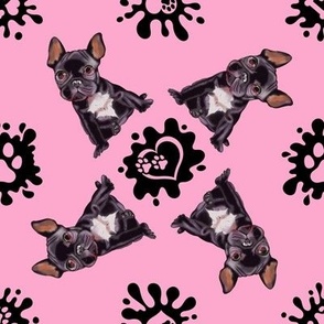 Puppy Love 10 French Bulldog Pink