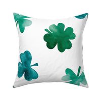 Watercolor St. Patrick's Day Shamrocks 24 inch