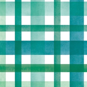 Green St. Patrick's Day Watercolor Plaid 24 inch. 