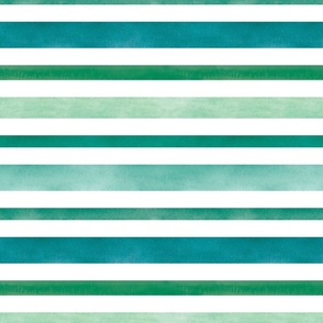 Green St. Patrick's Day Watercolor Stripes 12 inch. 