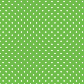 Lime Green and White Polka Dots