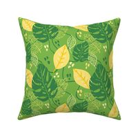 Lime Green Tropical Leaves