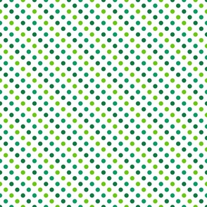 Green Multicolor Polka Dots