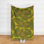 Large Kalo Leaves green and yellow