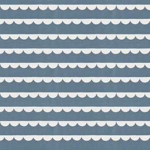 Scallop Stripe -vintage blue