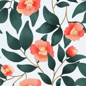 Wild Roses - Natural Pink, Vines, Flowers, Florals, Wallpaper, Home