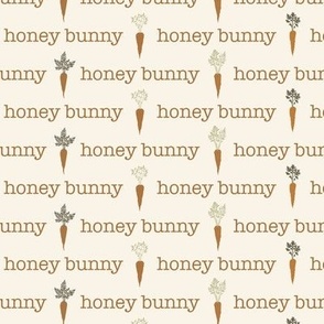 Honey Bunny on Cream - Easter, Spring, Carrots, Gender Neutral, Baby