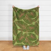 Large Kalo Leaves dark green and green