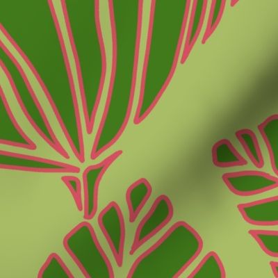 Large Kalo Leaves dark green and green