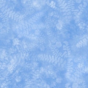 Cornflower Blue Maidenhair Sunprint Texture