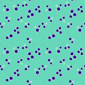 Sage and Juniper blue polka dots