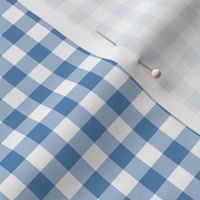 Deep Tranquil Blue Gingham Plaid / Small