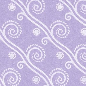 Textured Diagonal Swirls in Digital Lavender - Coordinate