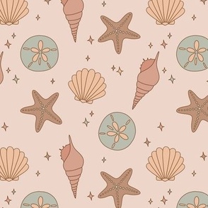 Seashells, Starfish, Sand Dollars