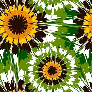 Tie Dye Sunflowers