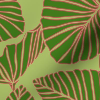 Small Kalo Leaves dark green and yellow