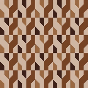 Retro weaved tiles mosaic light brown